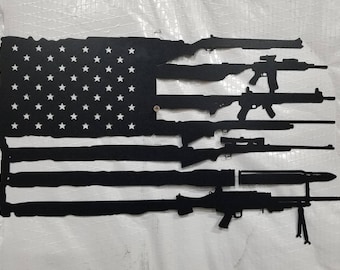 2nd amendment American flag metal usa made