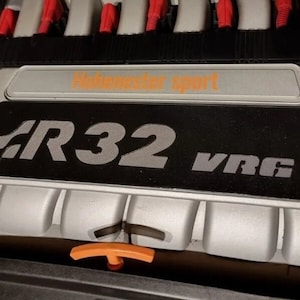 Vw Volkswagen r32 3.2l intake cover over lay trim. Custom usa made. Metal custom designs available.