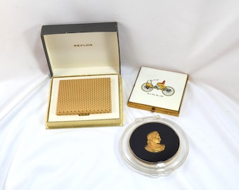 3 - Vintage Compacts, 1950s Stratton, Revlon Love Pat, 1940s Dorset 5th Ave.