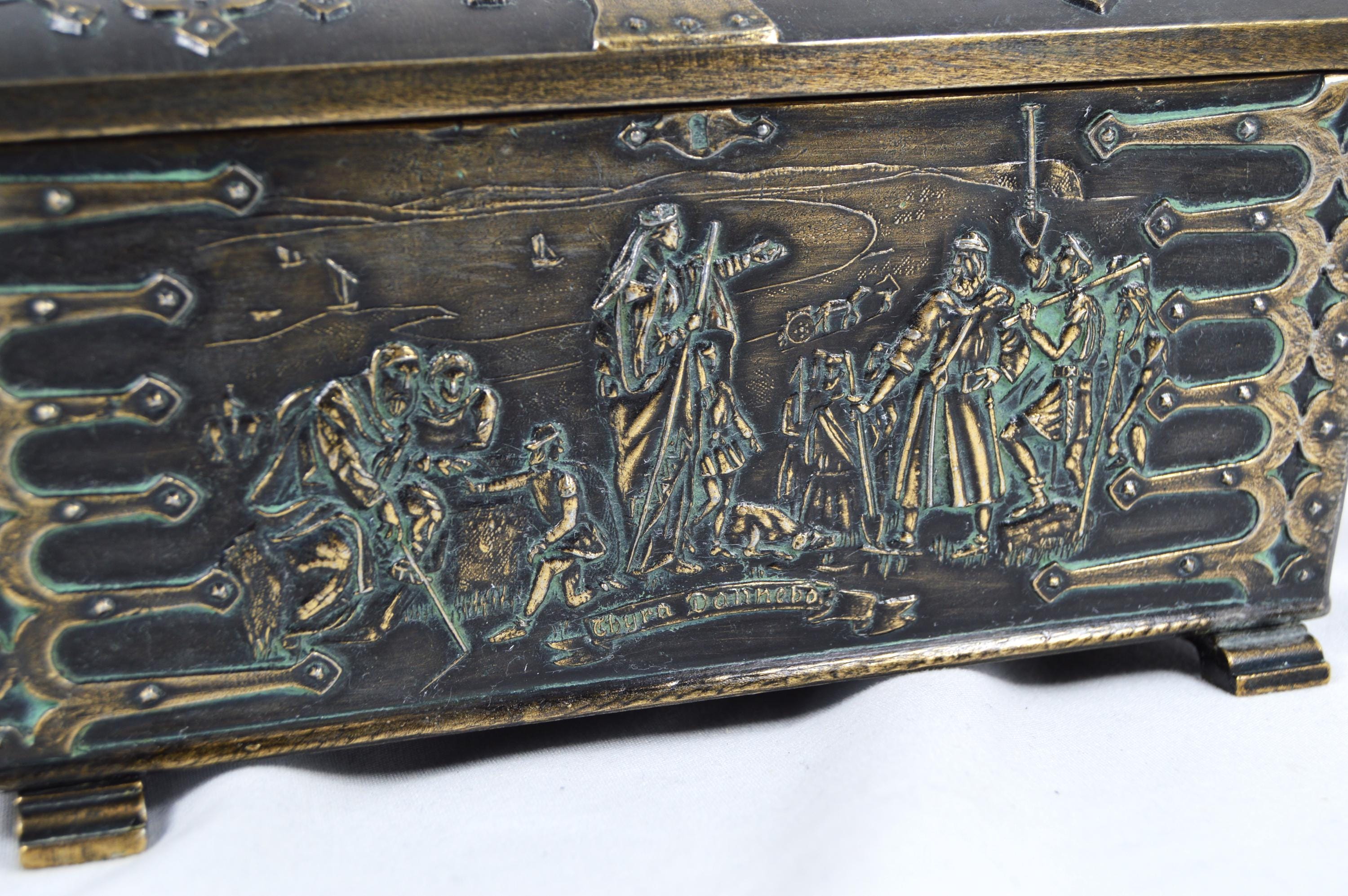 Vintage Viking Treasure Chest in Bronze by Edward Aagaard Denmark