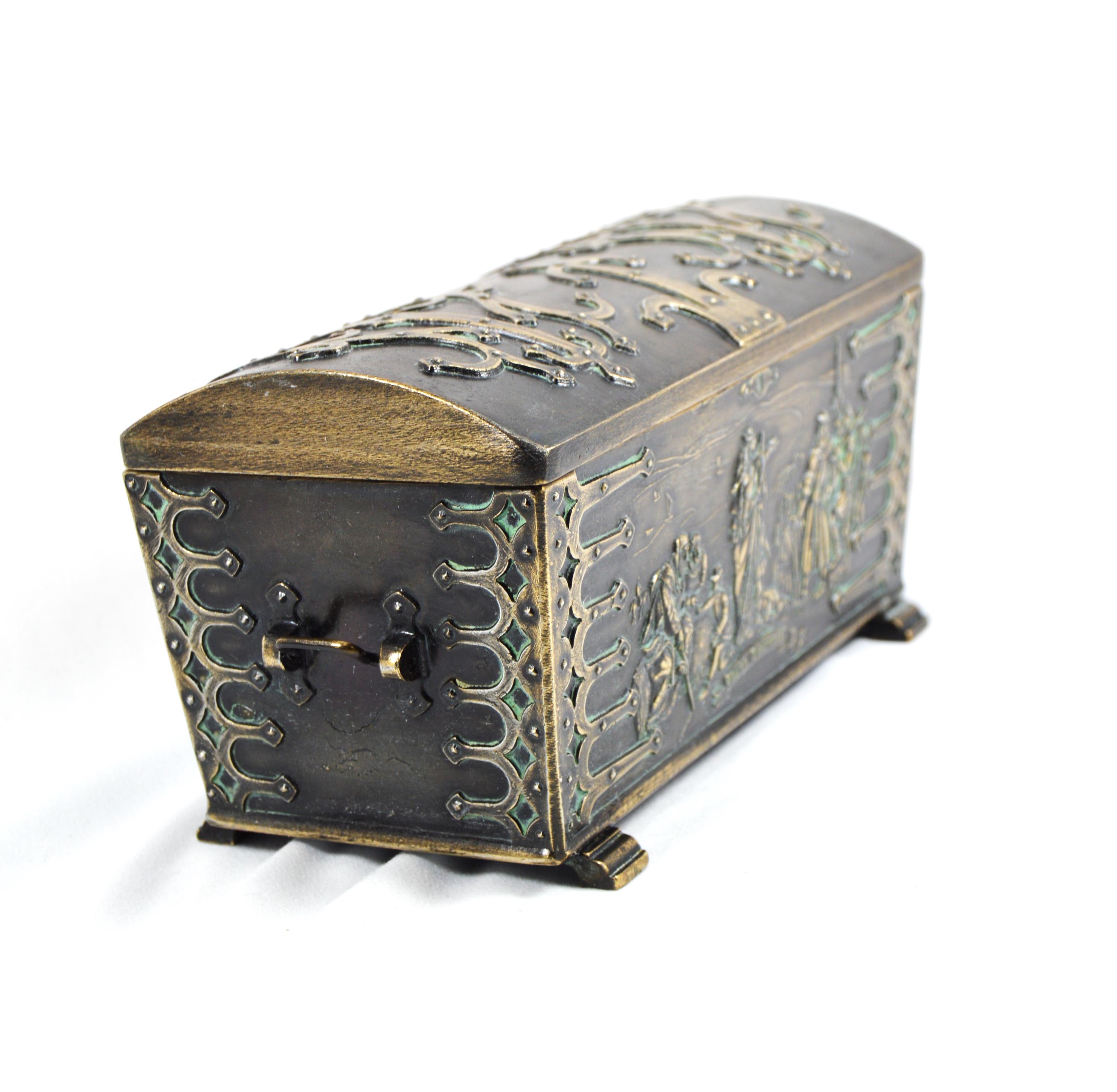 Vintage Viking Treasure Chest in Bronze by Edward Aagaard Denmark
