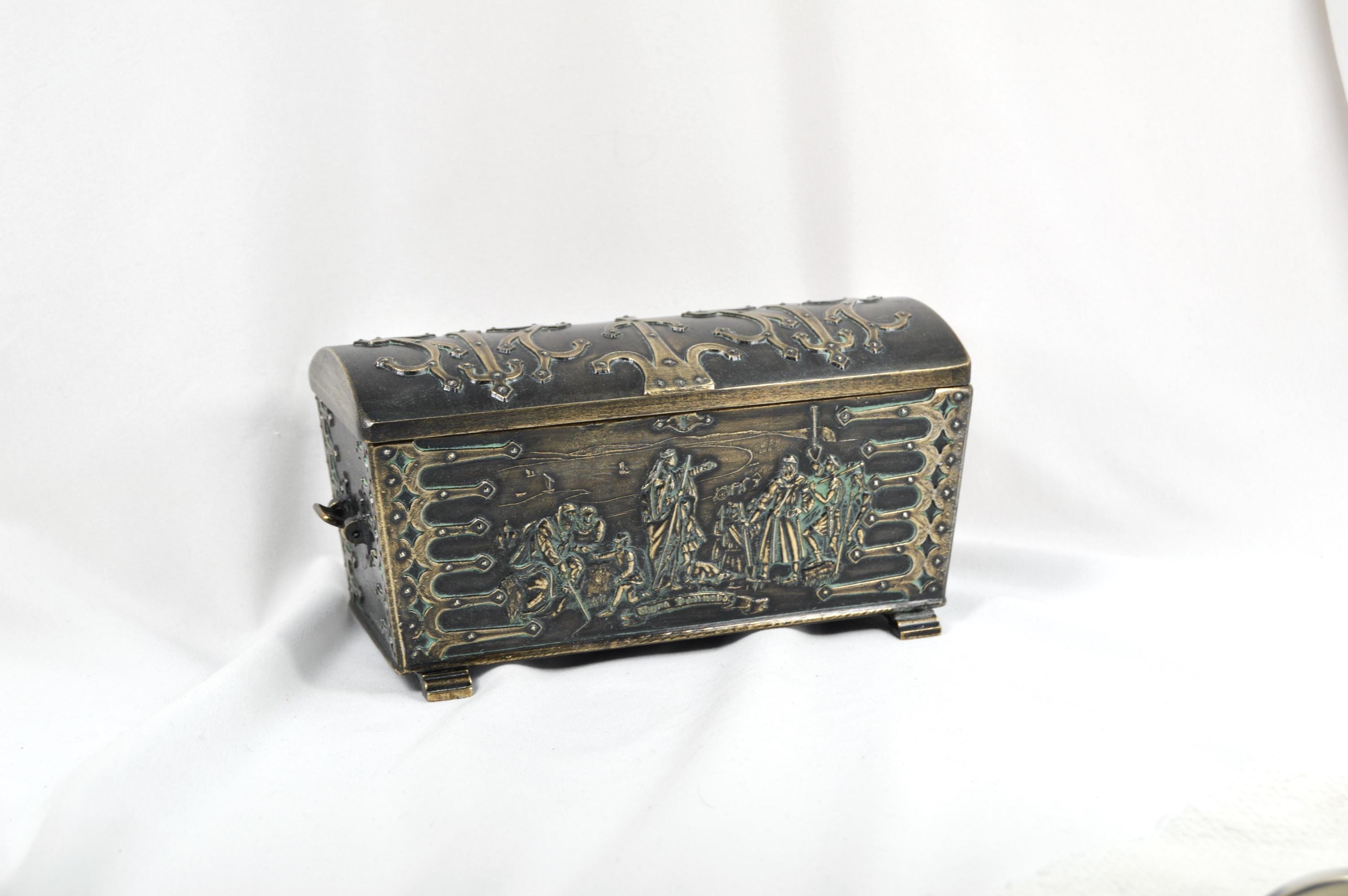 Vintage Viking Treasure Chest in Bronze by Edward Aagaard Denmark