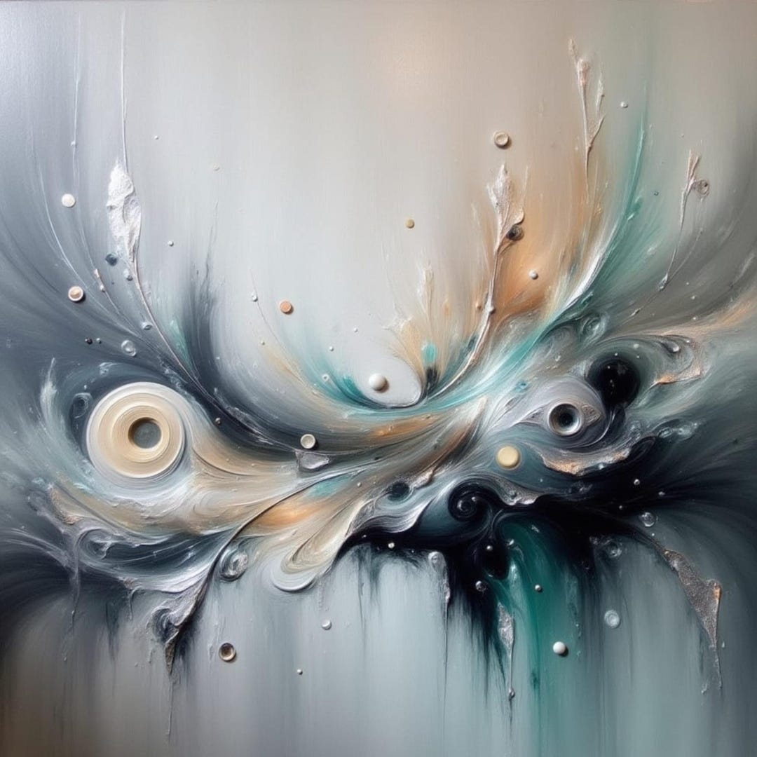 Cosmic Swirl Abstract Art Print: Galaxy Vortex Home Decor (12x12 ...