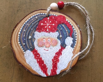 De Kerstman Santa Houten Hangende Boom Decoratie