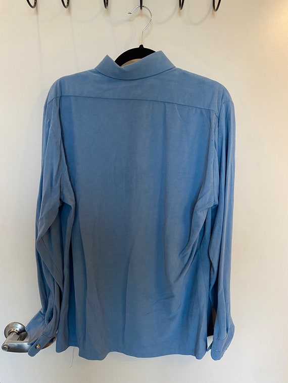 Vintage 70’s Persuade Light Blue Shirt Size Large… - image 2
