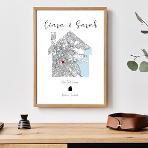 New Home Print Gift | Personalised Print | Housewarming Map Print | Couples Gift | Personalised Map Print |  New home map Gifts