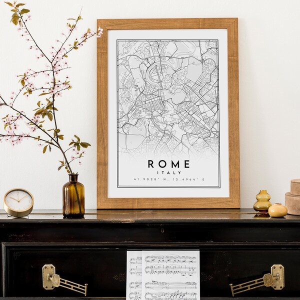 Rome Map, Rome Custom Map Prints, Rome City Print, City Map, Map Print, Map Print, Map Print Poster, Custom Map