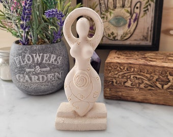 Spring Fertility Goddess Statue - Gypsum Statue - Goddess Figurine - Altar Statue