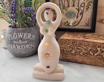 Chakra Goddess Statue - Gypsum Statue - Goddess Figurine - Altar Statue