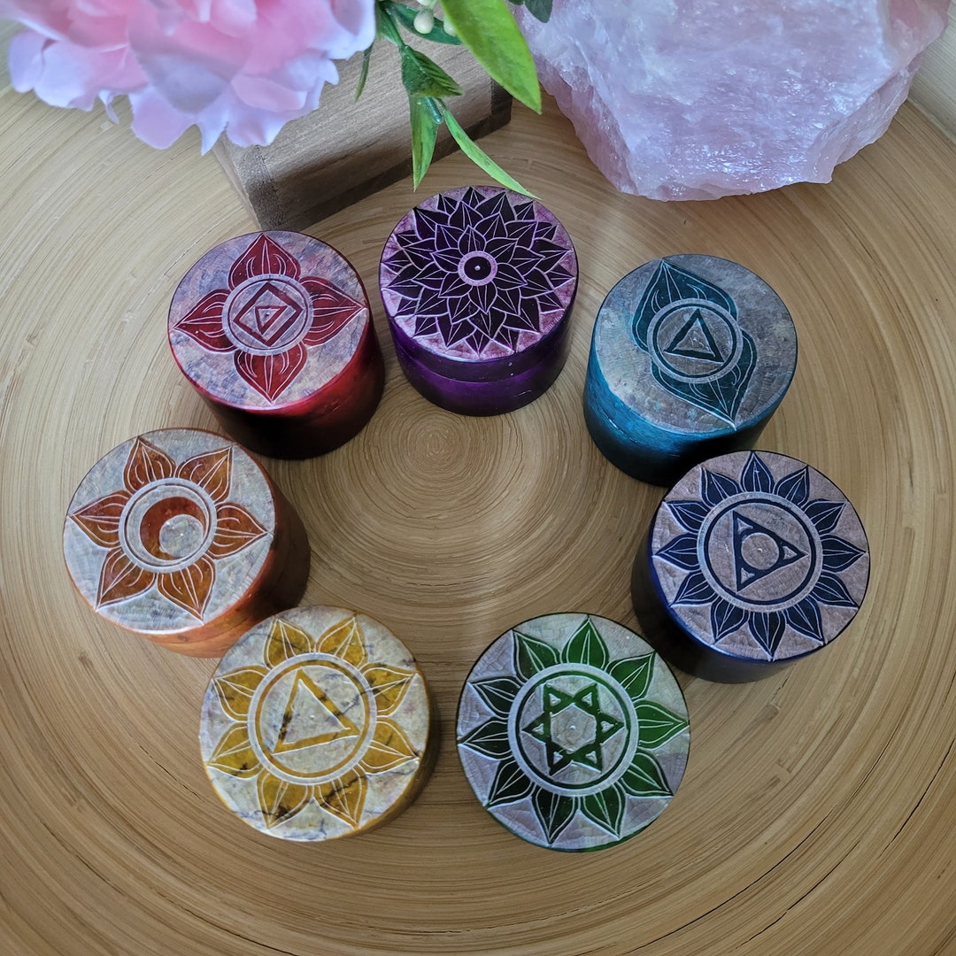 Soapstone Chakra Boxes Collection Etsy