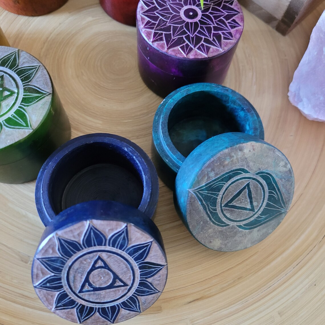 Soapstone Chakra Boxes Collection Etsy