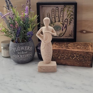 Moon Goddess - Gypsum Statue - Goddess Figurine - Altar Statue