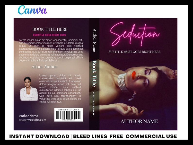 Romantic Fully Editable DIY Ebook Cover No Graphic Designer Etsy