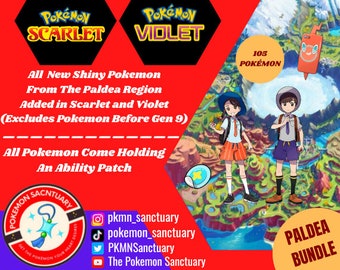 ✨ COMPLETE PALDEA POKEDEX ALL NEW SHINY ✨🍊 Pokemon Scarlet Violet  escarlata 🍇