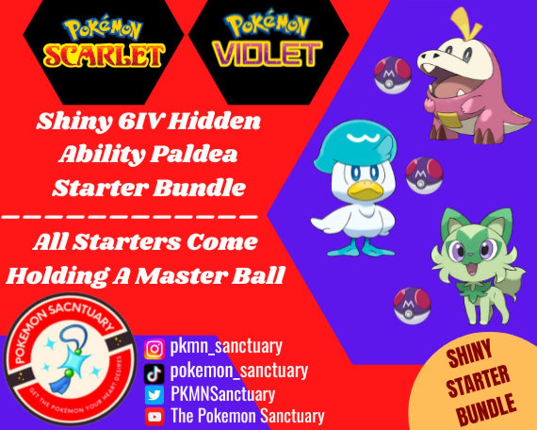 Pokemon Scarlet and Violet Shiny Paldea Pokedex Bundle all 