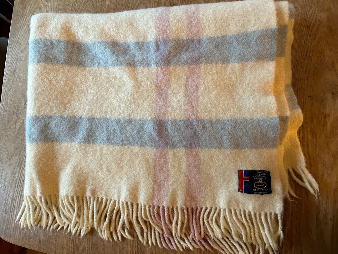 Icelandic Wool Blanket Sambard by Landau 100 Wool Throw Etsy