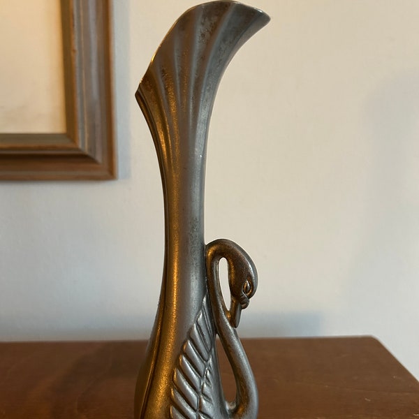 Silverplate Swan Bud Vase