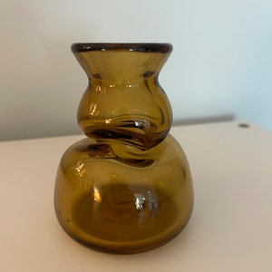 Amber Art Glass Vase