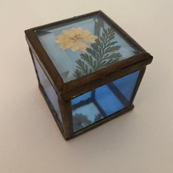 Pressed Glass Box Etsy