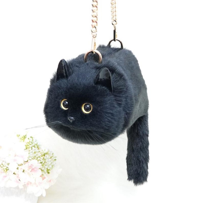 Handmade Realistic Fur Cat Purse Bag kitty Kitten Handbag Etsy