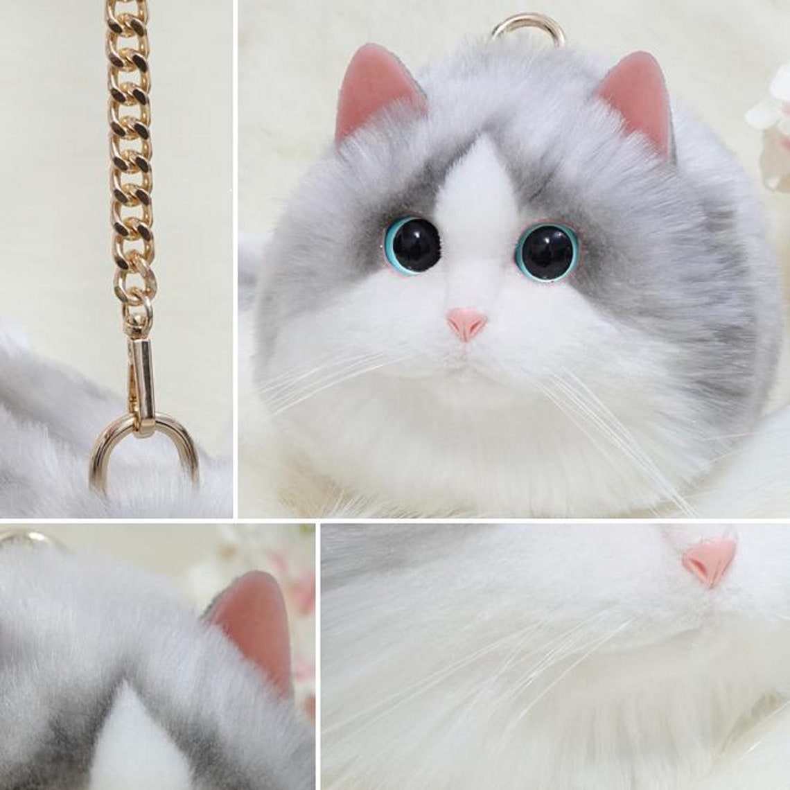 Handmade Realistic Fur Cat Purse Bag kitty Kitten Handbag Etsy