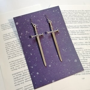 The Witcher Sword Earrings Stainless Steel Warrior Dagger Silver image 8