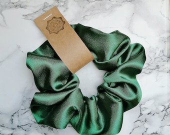 Satin Scrunchie Emerald Green Headband Slytherin Dark Academia