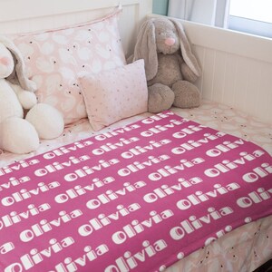 Personalized Name Blanket, Baby Name Blanket, Kids Name Blanket, Kids Christmas Gift, Name Blanket for Boy, Girl, Soft Blanket with Name