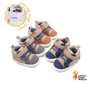 Infant Baby Sneakers, Custom Non-Slip Prewalker Shoes, Comfortable First Steps Shoes, Soft Sole Baby Shoes, Baby Boy Girl Crib Trainers