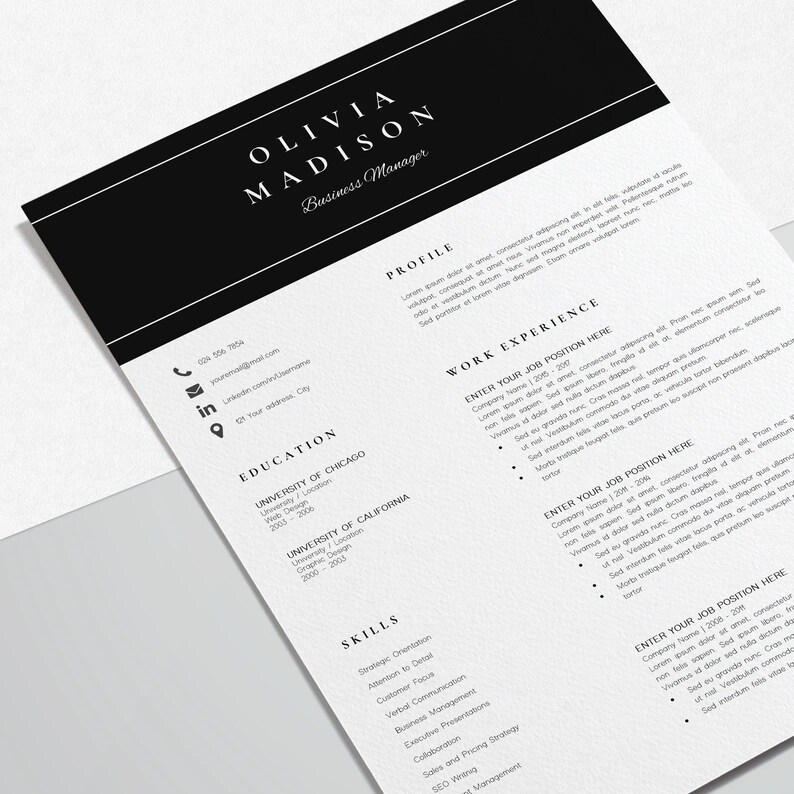Collaborative Cv Writing Resume Instant Download - Creative Resume Ideas - Resume and Cover - CV ...