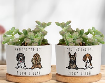 Personalized Dog Plant Pot, Ceramic Plant Pot, Handmade Ceramic Plant Pot, Indoor Small Plant Pot, Plant Gifts, Plant Mom Gift