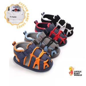 Cotton Fabric Outdoor Prewalk Boy Girl Crib Baby Sandals & Slippers, Custom Baby Sandals Shoes, Baby Gift, Summer Baby Sandals