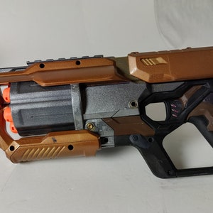 Custom Painted Steampunk Nerf MEGA CycloneShock