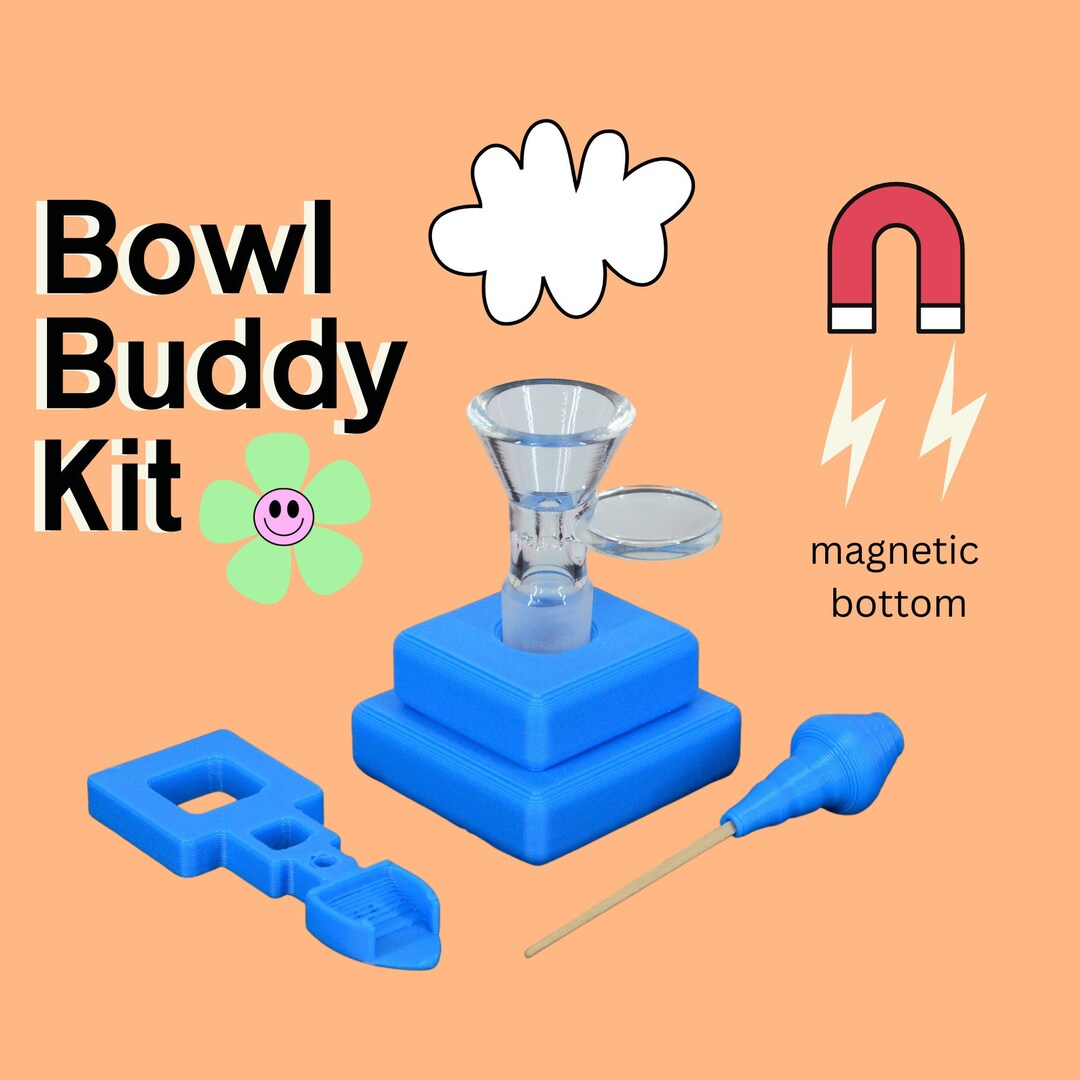 Herb Packing Kit Bowl Buddy SQUARE Hold Bowls Herb Scoop Ash Pick