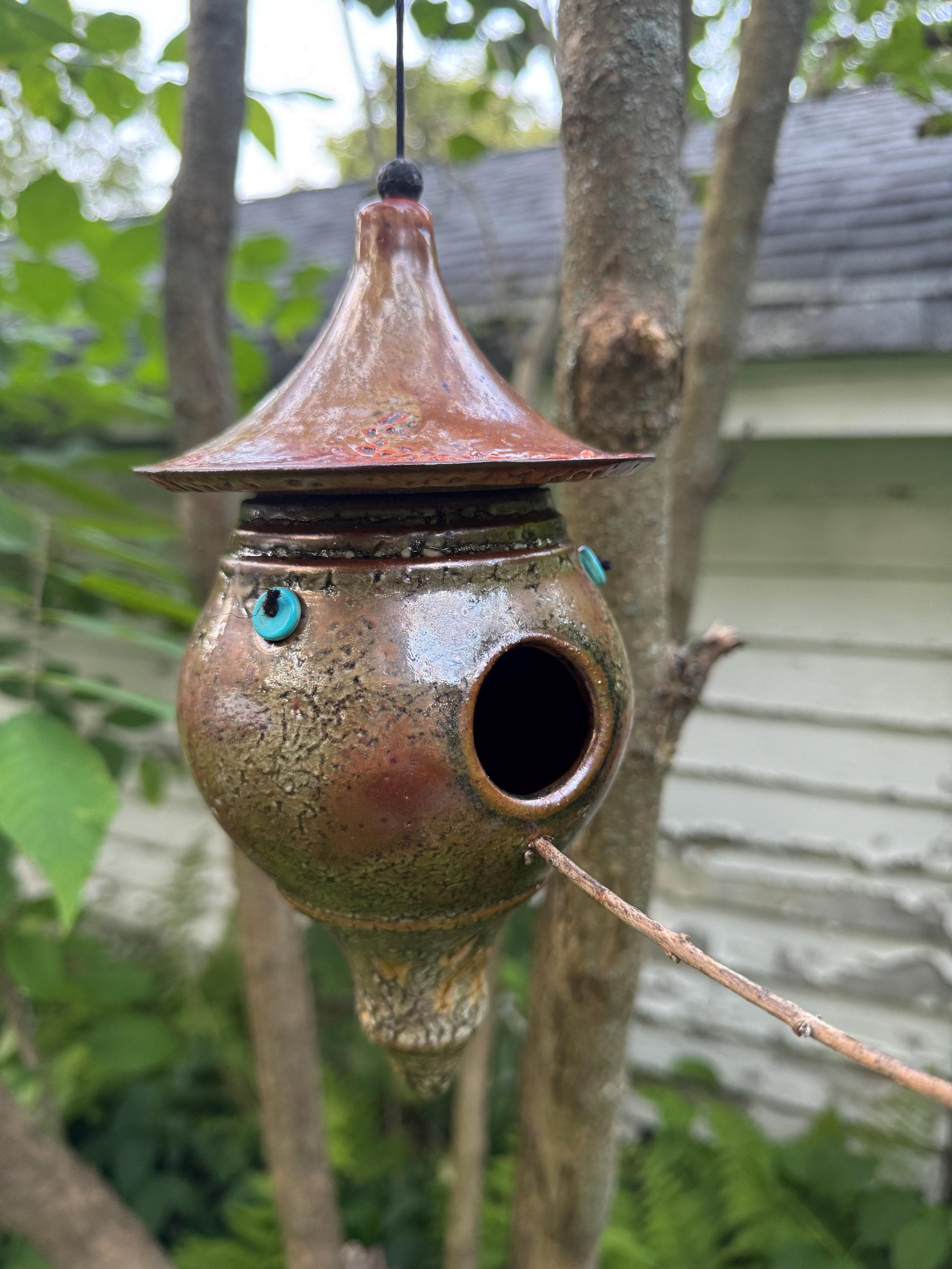 Pottery Hanging Birdhouse - Etsy