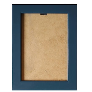 Inky Blue Lacquered Wood Flat Frame