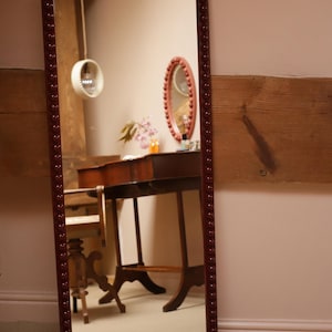 Full-Length Lacquered Bobbin Mirror