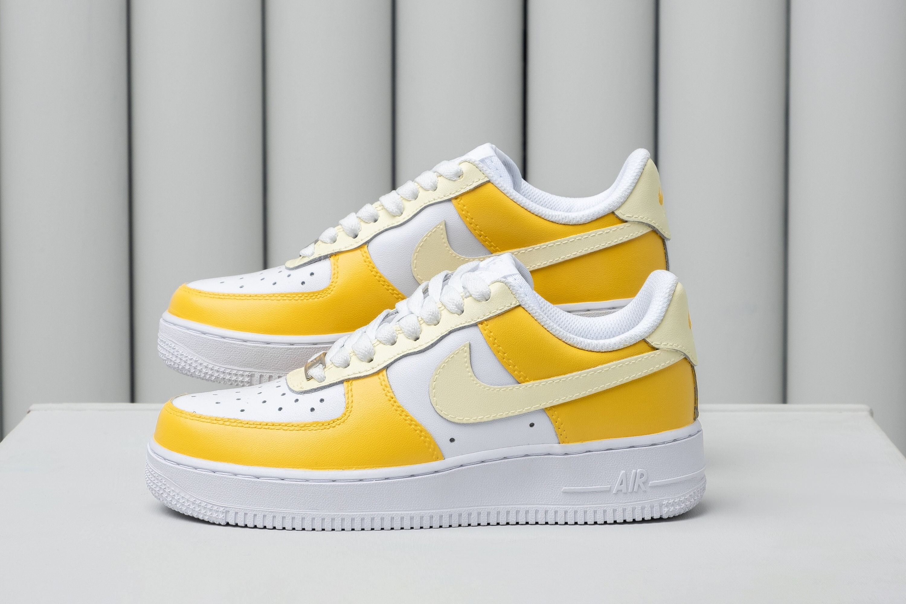 yellow nike forces