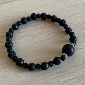 Black Lava Stone Bracelet