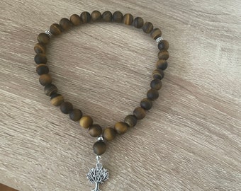 Matte Brown Tigers Eye Tasbih (33 beads)