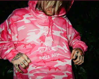 pink lil peep hoodie