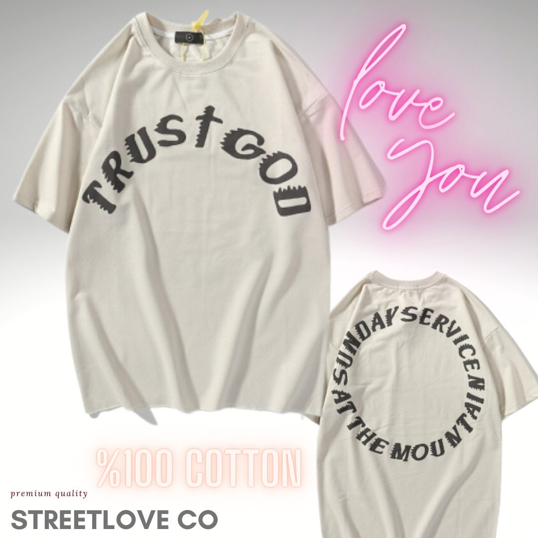 Trust God Sunday Service at the Mountain Unisex Crewneck Tshirt Kanye West inspired High Quality 100 Soft Cotton 3D PUFF Print Etsy Mexico