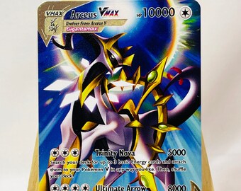 Arceus VMAX - Gold Metal Pokémon Card - Arceus Tribute Card