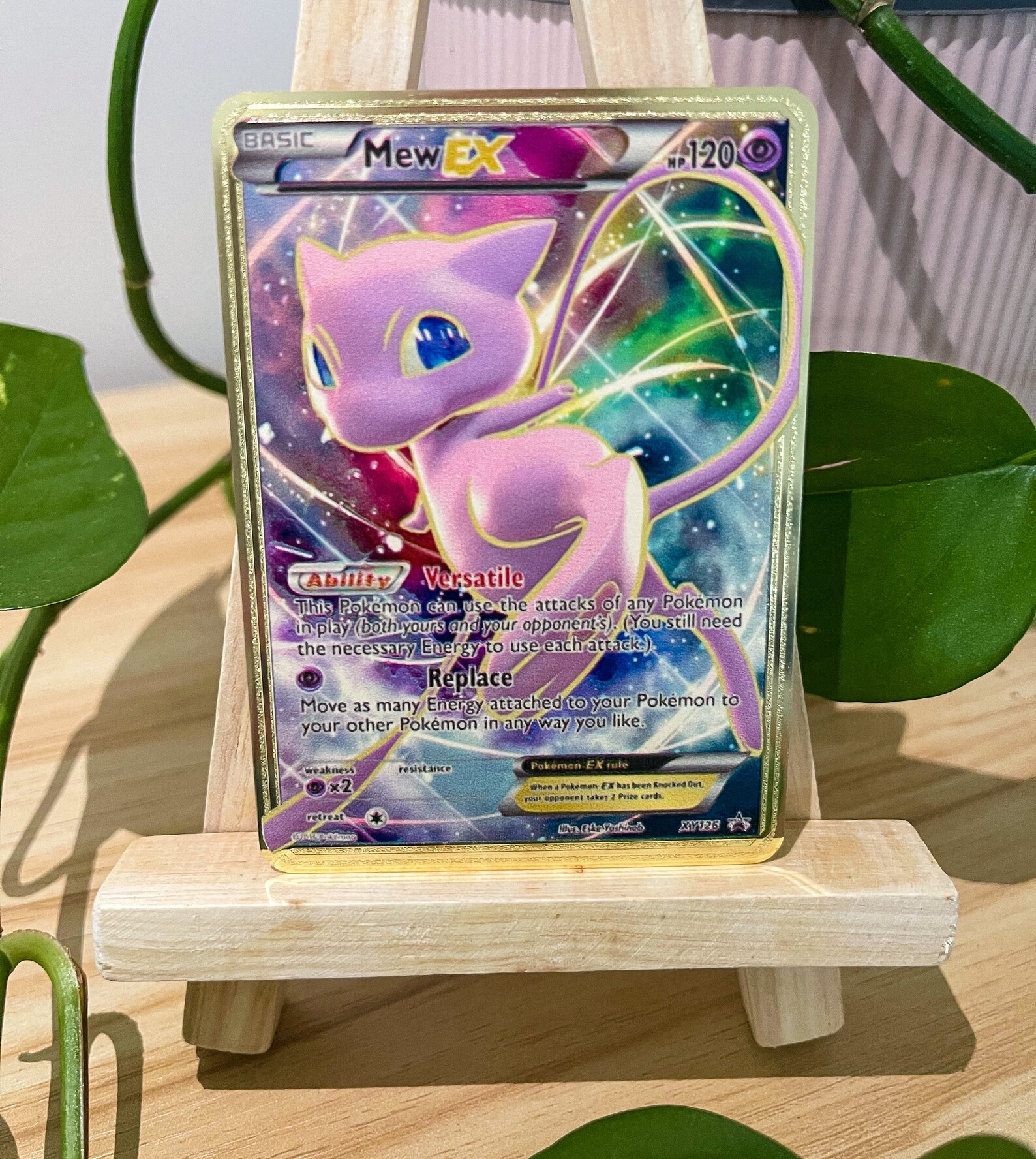 Mew EX Gold Metal Pokémon Card Custom Replica Card Black Etsy New Zealand