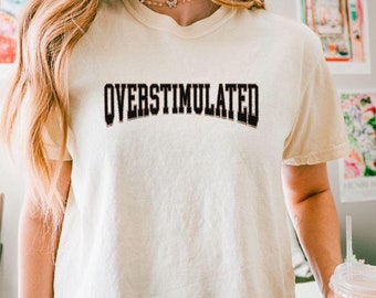 Overstimulated Shirt for Mom, Overstimulated Comfort Colors Crop Top, Cowboy Frog Shirt, Unhinged TShirt, Funny Meme Tee, Funny Frog Shirt