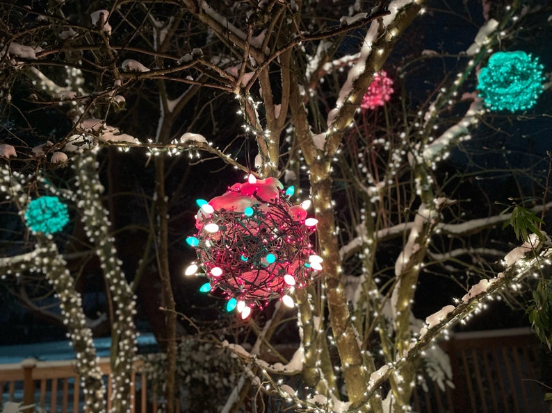 Christmas Light Ball Custom Designer Outdoor Decorations C7 & Mini