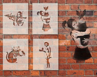street art stencil etsy