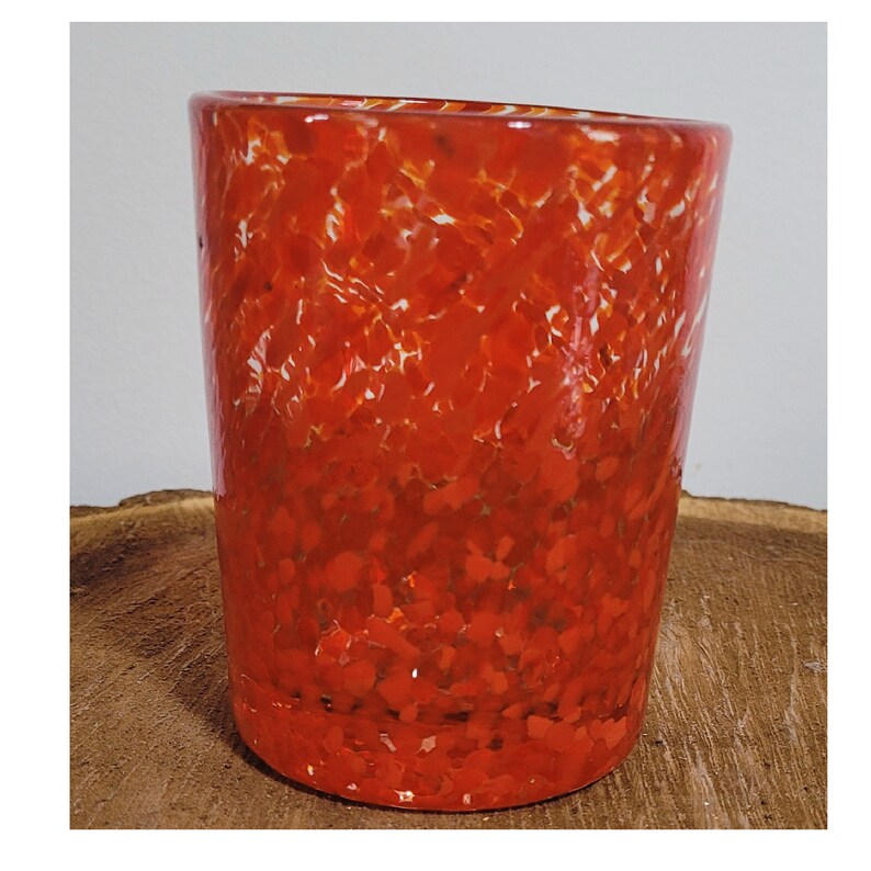 Vintage Blown Glass Tumblers Blue Glass Tumbler Red Glass Etsy