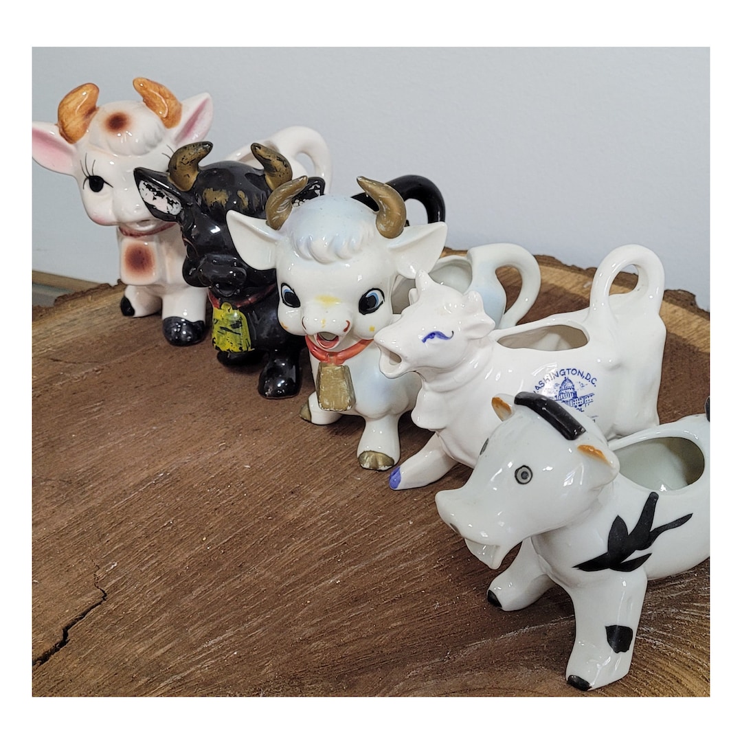 Vintage Ceramic Cow Creamers Choice Etsy