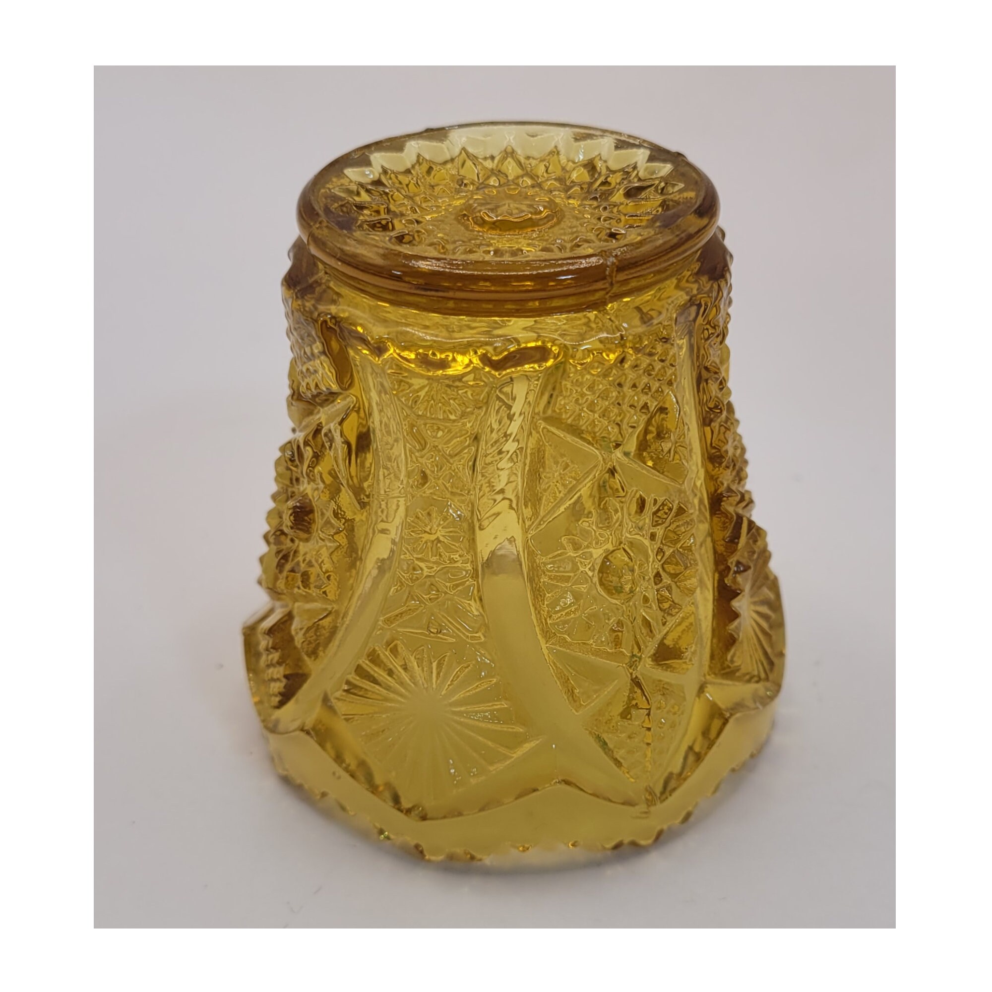 Amber Imperial Glass Toothpick Holder Vintage Glass Etsy